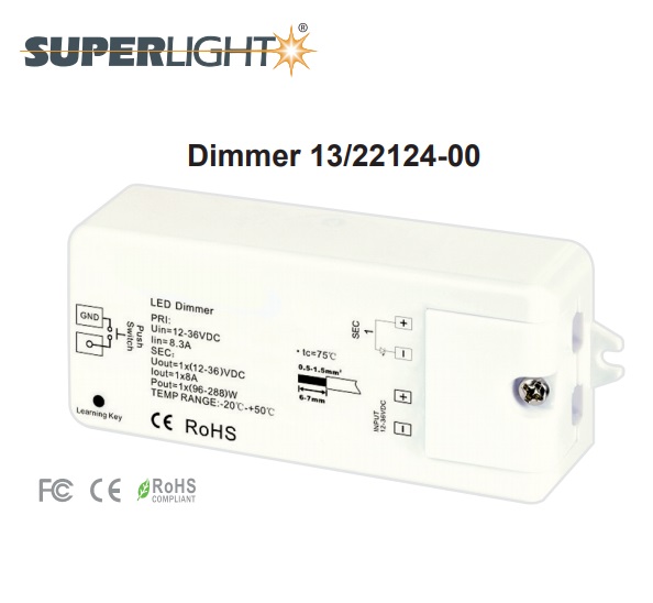 Centralina Controllo LED Singolo colore 1x8A